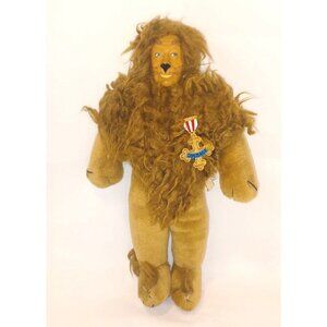 Vintage1987 Wizard Of Oz Courage Lion Plush Doll W Courage Medallion 14” Toy